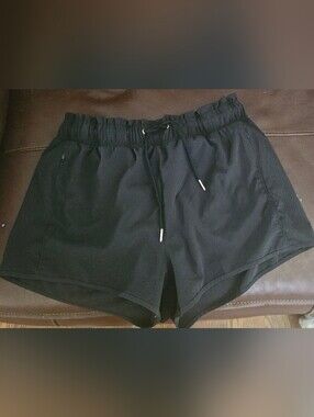 Mondetta Women's  Black Elastic-Waist Drawstring Shorts